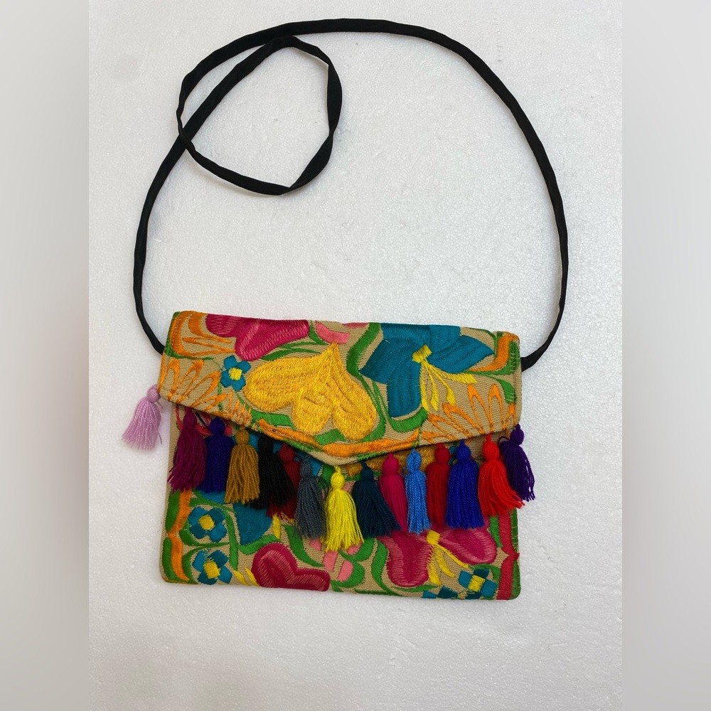 Mexican Embroidered Envelope Handbag